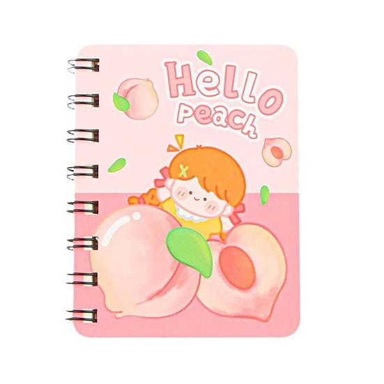 Mini Cartoon Spiral Notebook, 80 Pages Pocket Notebook, Portable Smooth Page Turning Journal for Study Notes