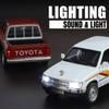 1/32 Scale TOYOTA Hilux Pickup Truck Toy Car Model Diecast Alloy Vehilce Miniature Pull Back Sound & Light Collection Gift Children