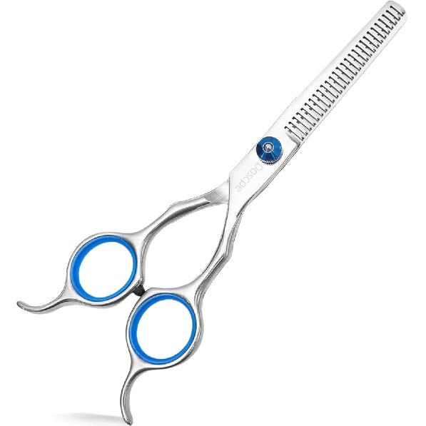 Curved Dog Grooming Scissors 6.69 inches Round Tips Pet Grooming Shears for Dog Cat on Face Paw Hair Trimming Right Left Handed