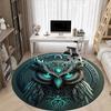 1pc Owl Fantasy Office Round Area Rug, Under Office Chairs Bedroom Living Room Home Decor, Room Deco, Available In Various Sizes