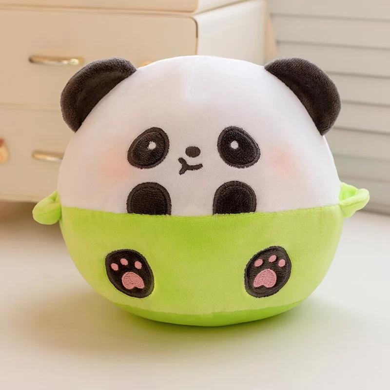 Pes Prase Kočka Panda Kuličky Plyšové hračky Měkké vycpané Kreslený polštářek zvířátka Kreativní suvenýr Výzdoba pokoje Dárek k narozeninám