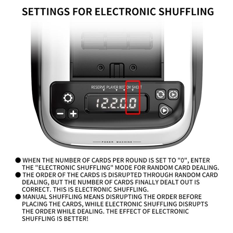 360 Degree Rotating Poker Card Shuffler Machine Playing Poker Dispenser Device for Home Parties And Game night
