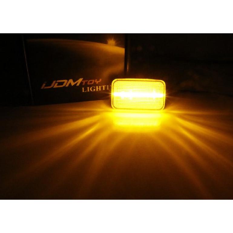 Clear Lens Amber LED Sequential Front Side Marker Lights For Porsche 911 Classic