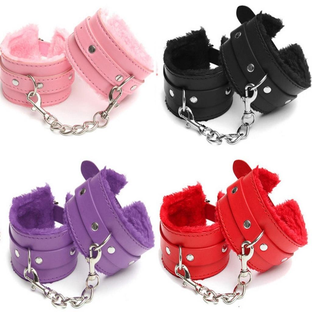 Luxury Pu Plush Sex Handcuff Bundle For Couples Waterproof And Adjustable