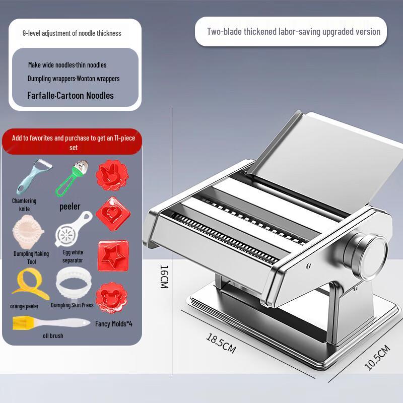 

Upgraded Manual Home Noodle Maker with 9 Settings