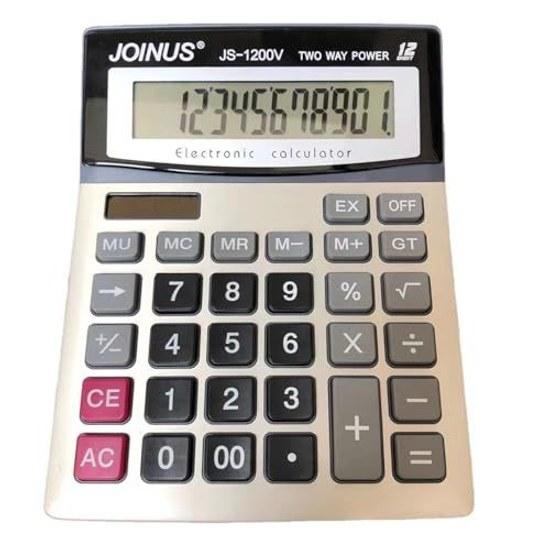 Calculator desktop 12 digits large LCD display buttons solar battery dual power office home business homeschool use