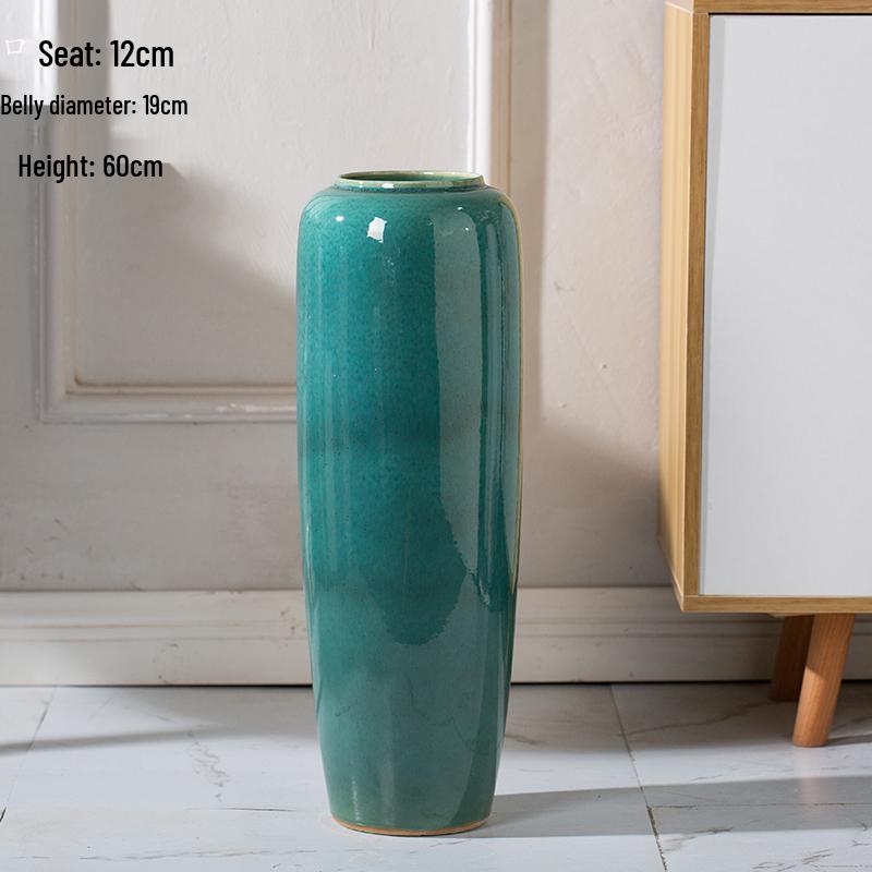 Ceramic Floor Vase for Living Room Dried Flower Arrangement - New Chinese Style Home Decor