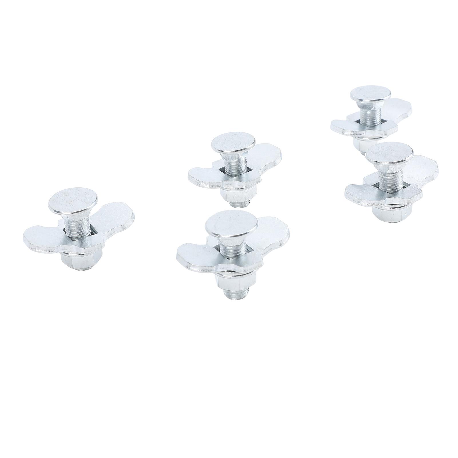 

5 шт. L-образная направляющая, фитинг с резьбовой шпилькой с двойным ушком M10 X 30 мм, анкерный болт для крепления груза в кузове грузовика, прицепе серебряный