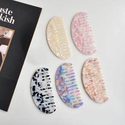 Fashion Acetate Hair Combs Anti-static Massage Hair Brush Hairdressing Colorful Hairdress Salon Styling Tool Travel Accessories