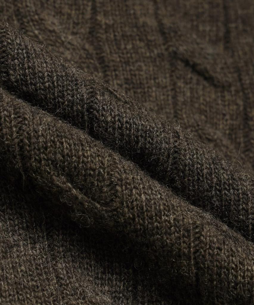 BROOKS BROTHERS Wool Cable Sweater (Brown) (Bbwrmbf401)