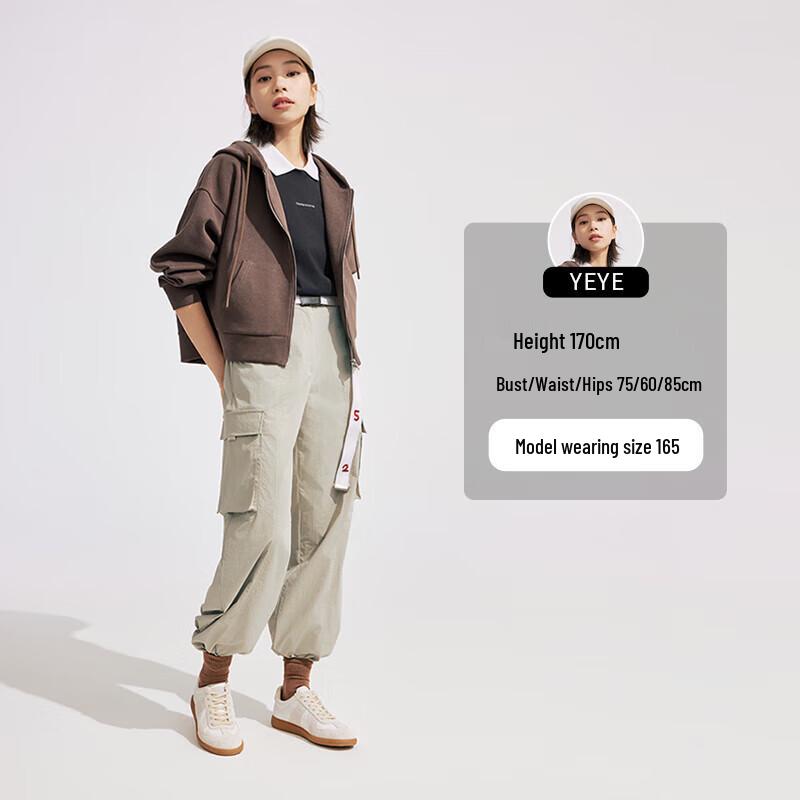 TANBOR Damen Kurzes Kapuzen-Sport-Sweatshirt