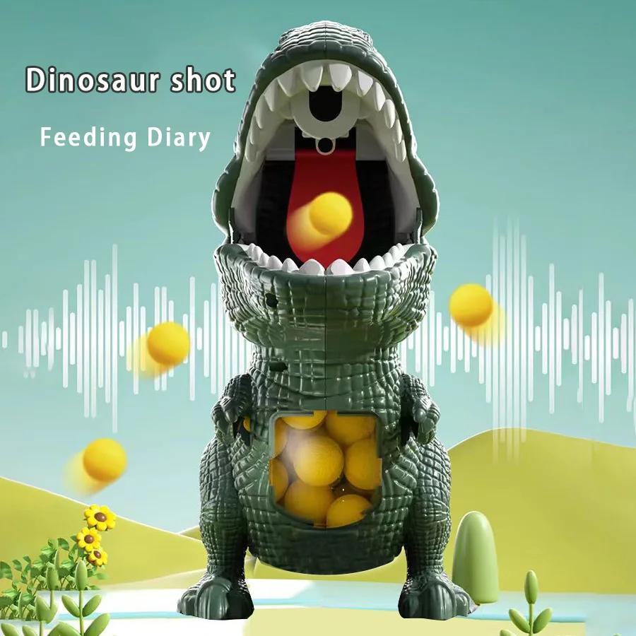 Lustiges Dinosaurier-Schießen Tyrannosaurus Ball Weichkugelpistolen-Spielzeugset Eltern-Kind Interaktives Luftbetriebenes Weichkugelpistolen-Spielzeug Geschenk