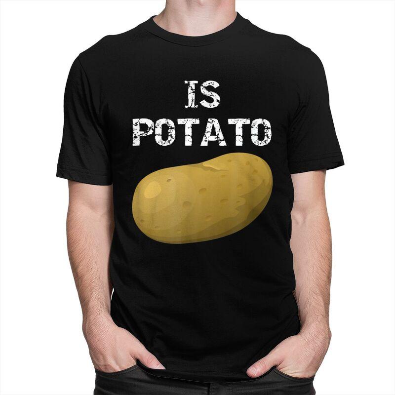 Male Is Potato As Seen On Late Night Television T Shirts Short Sleeve Cotton TShirt Casual Loose Oversized Streetwear Clothes