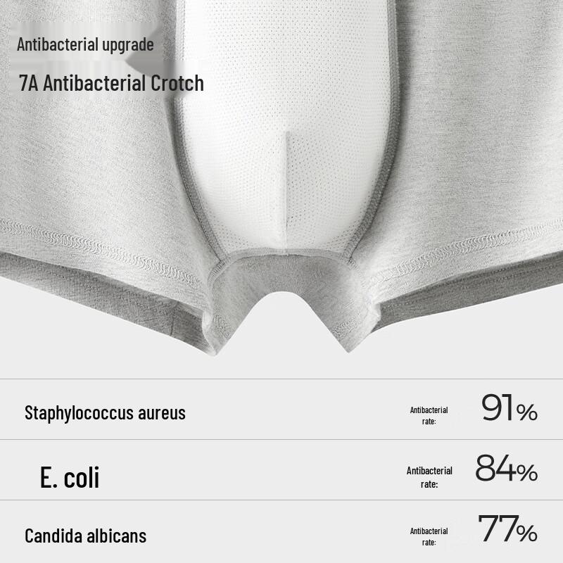 HLA Men's Business Casual 7A Antibacterial Cotton Boxer Briefs 3-Pack