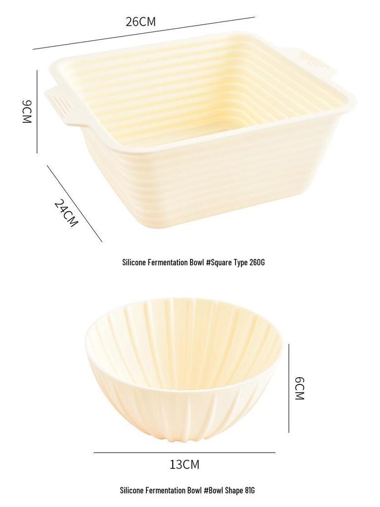 Silicone Bread Fermentation Bowl - High Temp, Food-Grade, Foldable Basket