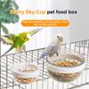 Detachable Transparent Plastic Bird Feeding Bowl Hanging Water Food Cup For Parrot Cage Pet Supplies