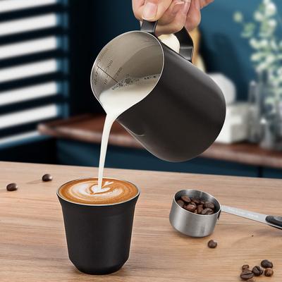 Milchaufschäumkrug Barista Milchaufschäumkrug Zubehör Edelstahlgläser Latte Milchaufschäumer Kaffee Pull Flower Cup