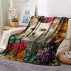 Coperta in Flanella con Stampa di Gatti Bianchi, Alta Qualità, Confortevole per Tutte le Stagioni, Decorazione per la Casa, Calore e Comfort, Perfetta per Regali di Natale