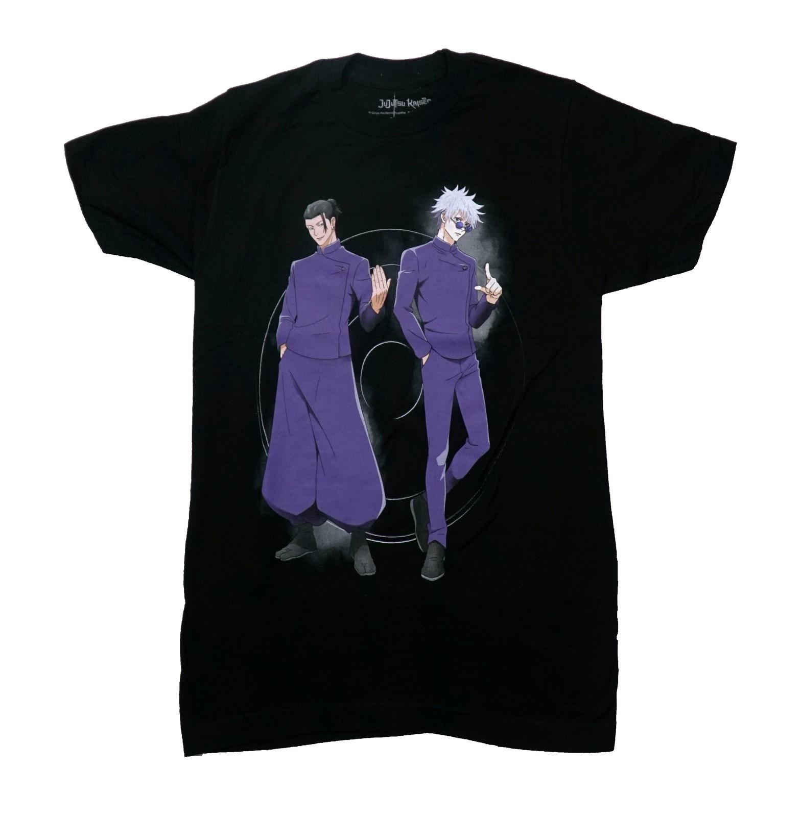 Jujutsu Kaisen New Adult T-Shirt -Suguru and Gojo Side by Side Symbols on Back XL