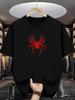 2026 Summer Casual Sports Loose Cotton Tshirt Unisexs And Unisexs Simple Spider Printed Roundneck Shortsleeved Top