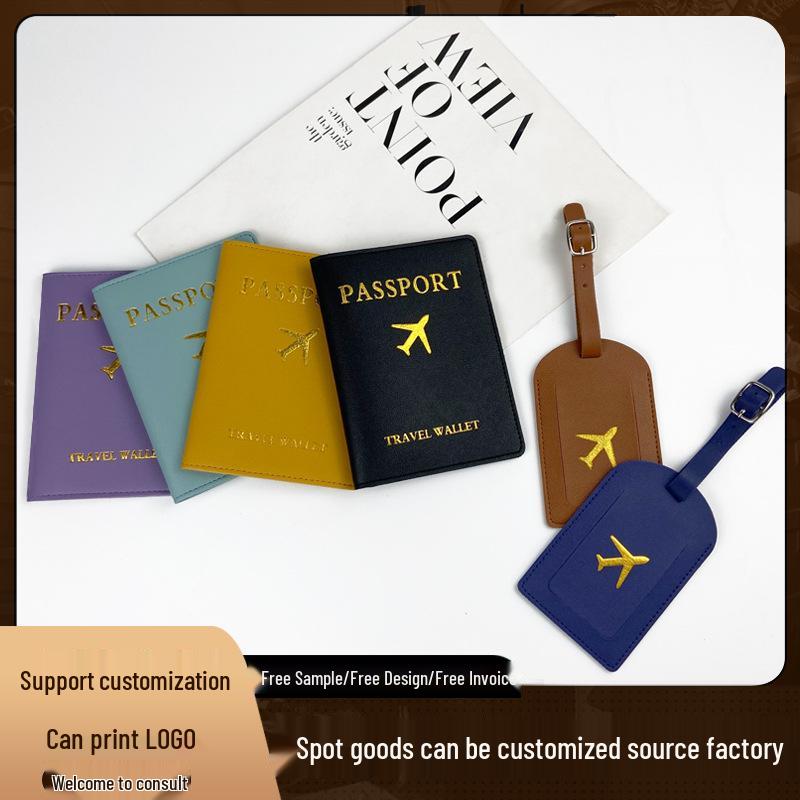PU Leather Passport and Luggage Tag Set