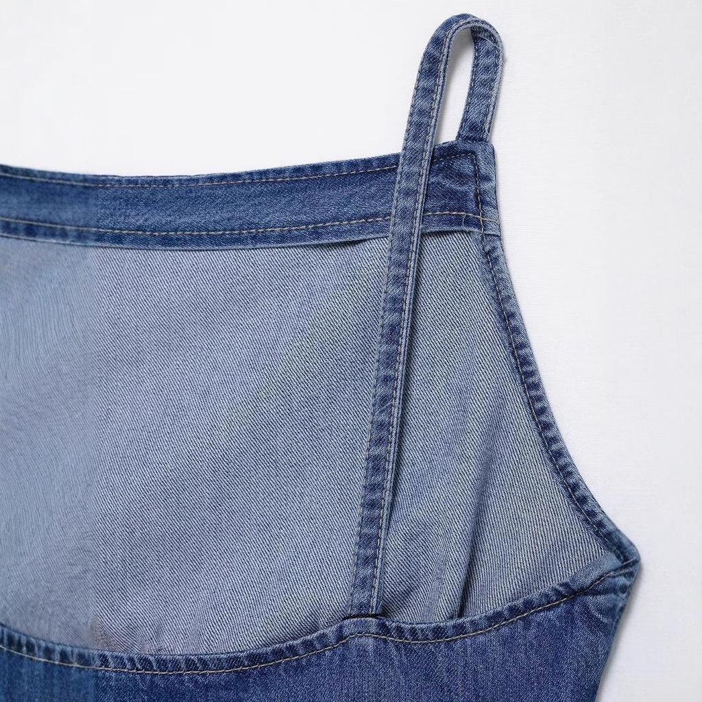 2025 Summer Fashion Backless Slim-Fit Denim Tank Top