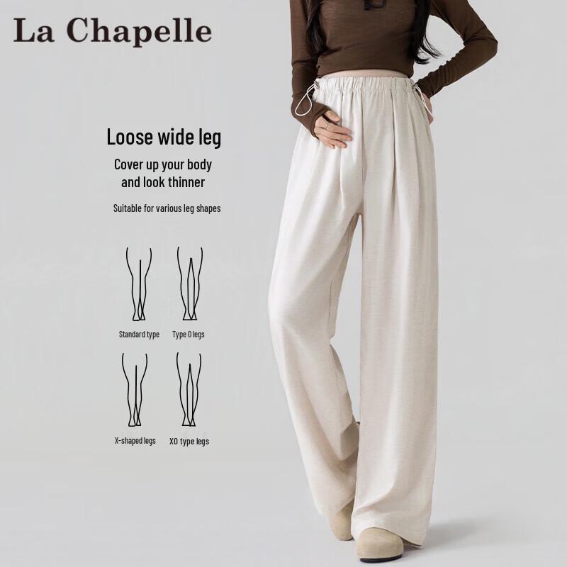 La Chapelle Pleated Loose-Fit Casual Trousers for Maternity
