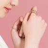 Kristallakzente Damen Pfirsichblütenring Roségoldbeschichteter Ringbox Schmuckschatulle Verlobung Hochzeit