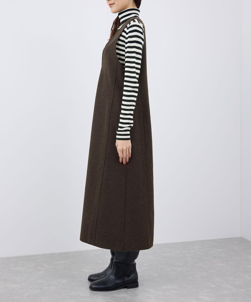 Rope Picnic Jersey Melton Dress and Dark Brown Size 36 Women's 2-Way (Front Back) GDE54100, (Main Color) (20),