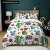 Set Copripiumino Piante Verde Ginkgo Biloba Tema Piante Set Biancheria da Letto per Bambini Adolescenti Matrimoniale Queen King Size Poliestere Copripiumino