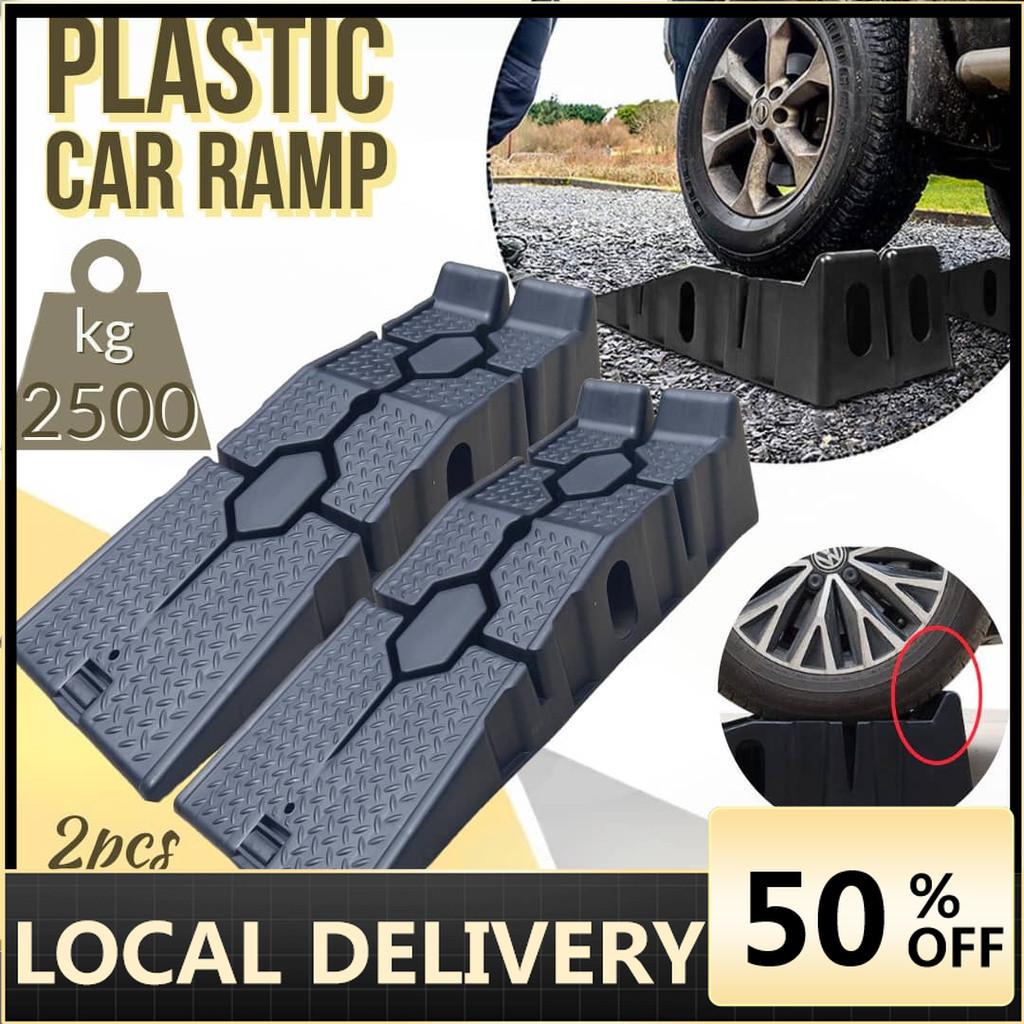 1Pair (2pcs) Heavy Duty Plastic Car Ramps Car Vehicle Truck Repairing Hand Tool Maintenance Car Oil Changing