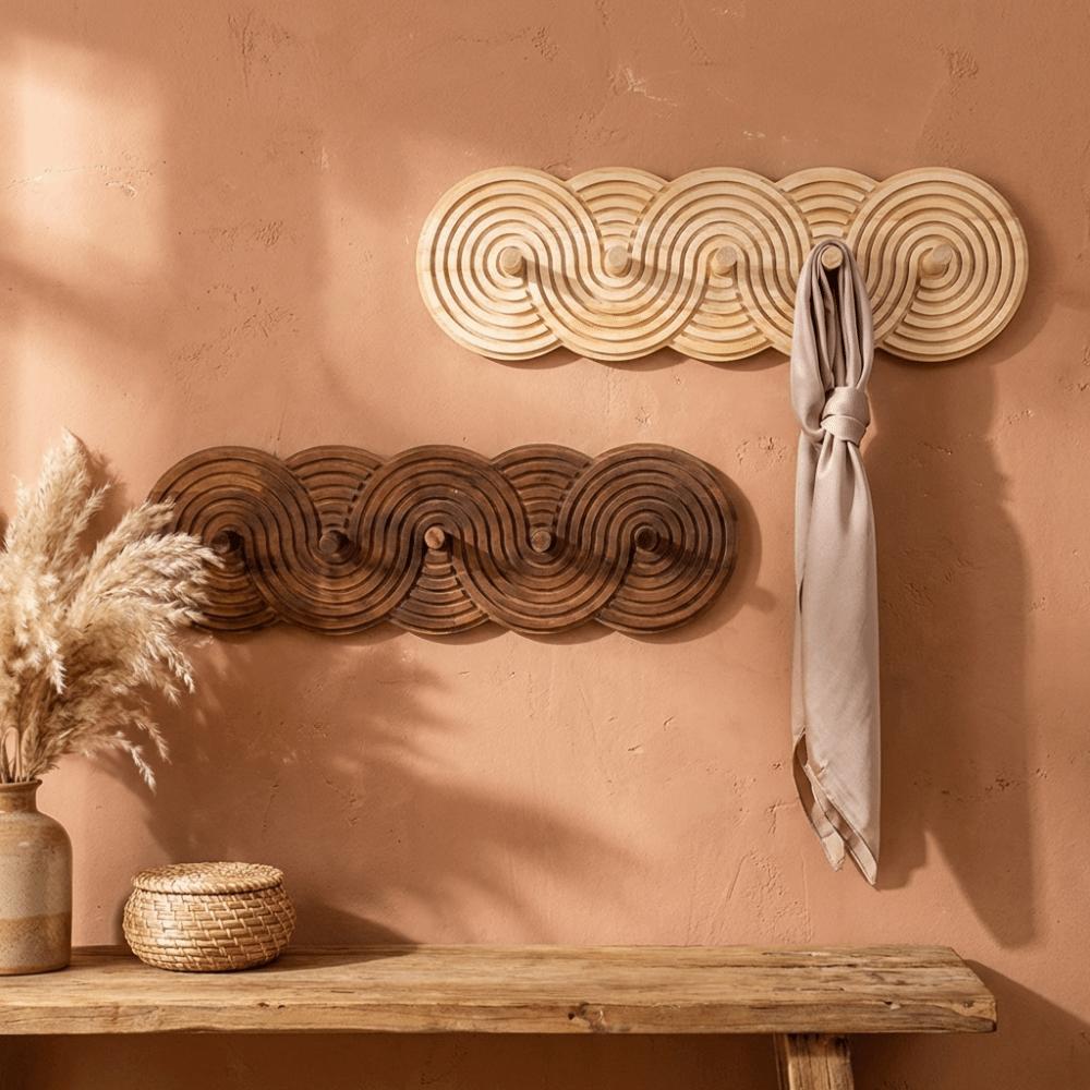 Bohemian Style Wall-Mounted Organizer Modern Entryway Organizer Key Storage Rack  Interior Decor