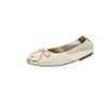 Fashion New Sheepskin in Spring Single Shoe Women Flat Shoes Korean Style Lip on Loafers Bow Lace Up Comfortable Shoes