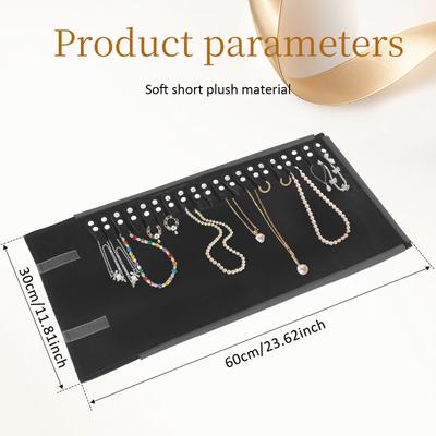 Jewelry Storage Roll Bag for Bracelet Earring Necklace Portable Storage Roll Jewelry Holder Organizer Necklace Display Holder