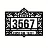 Stylish Personalized Metal Address Plaque, Modern House Numbers Sign for Outside Decor & Front Door