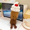 Cartoon Simulation Chocolate Ice Cream Doll Ice Cream Milk Tea Plush Toy Doll Ice Cream Ornament Decoration