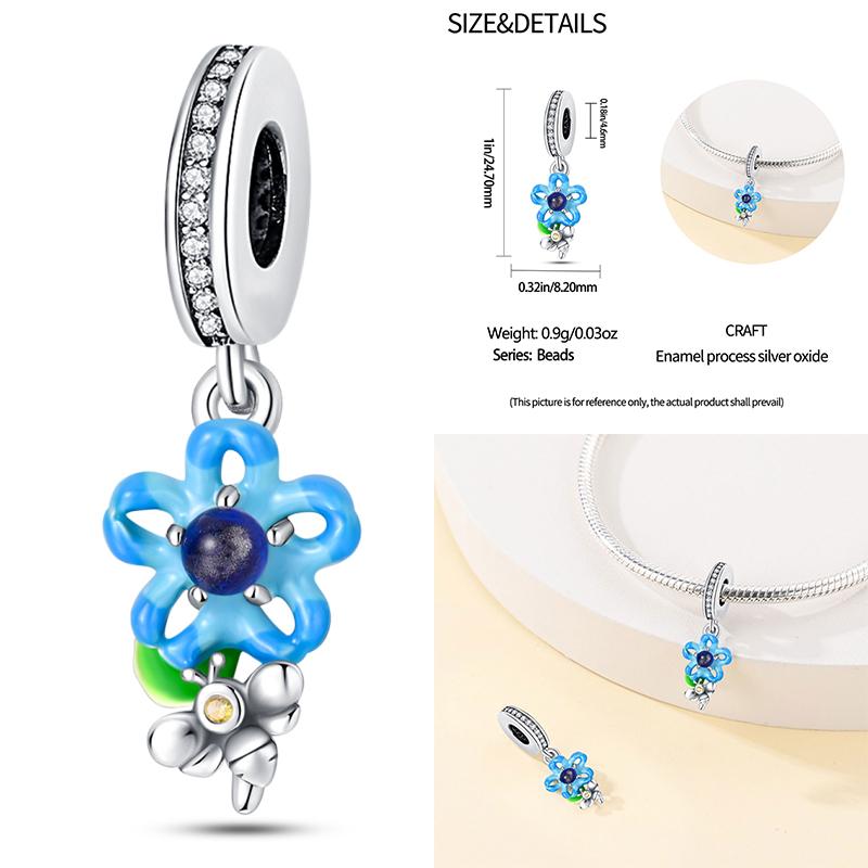 Copper Flowers Butterfly Creative Garden Mushroom Snail Charms Beads Fit Original Bracelets Diy Jewelry