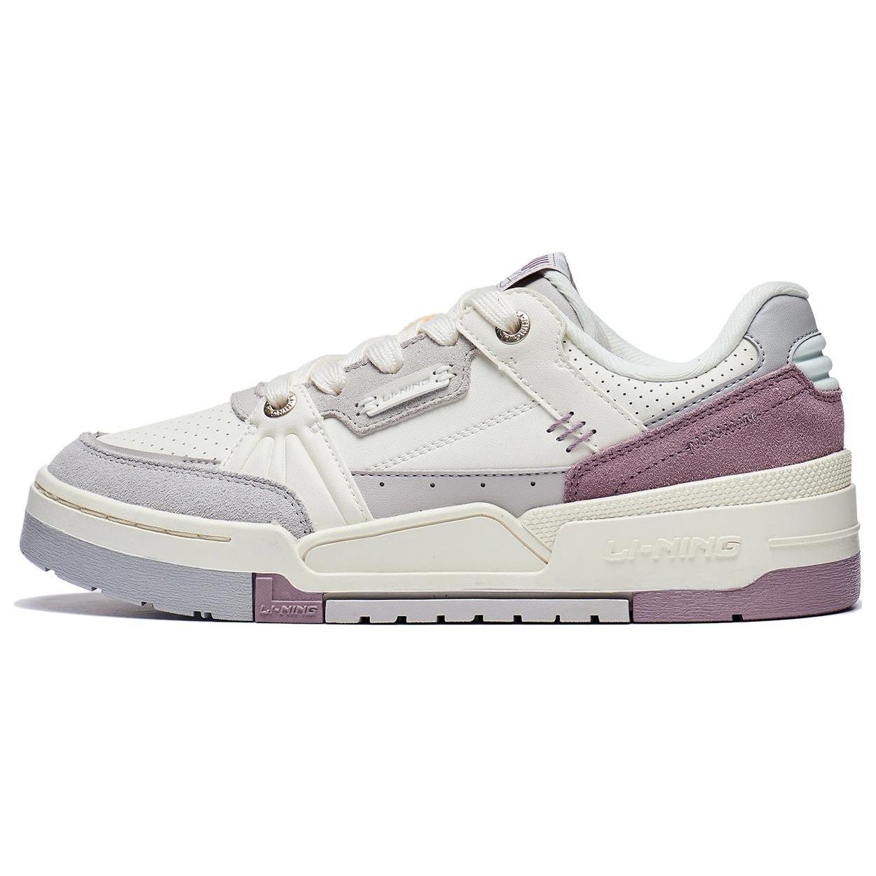 

Новые кеды LiNing Journey 1.5 с низким верхом, противоскользящие, износостойкие, для скейтборда, женские, бело-серо-фиолетовые AGCT266-1 37