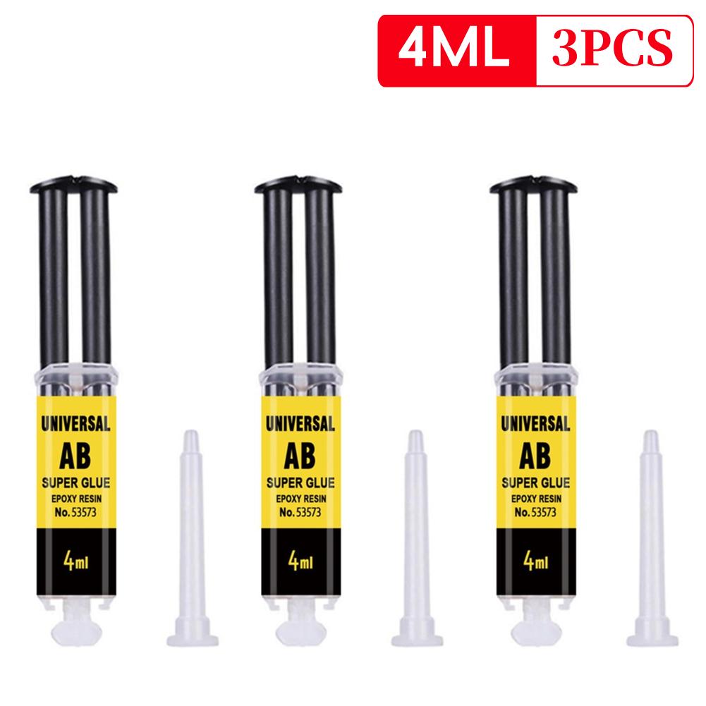 1-3PCS 4ML/25ML Epoxy Resin Liquid AB Glue Plastic Wood Strong Quick-drying Adhesive Glue Waterproof Metal Repair Glue
