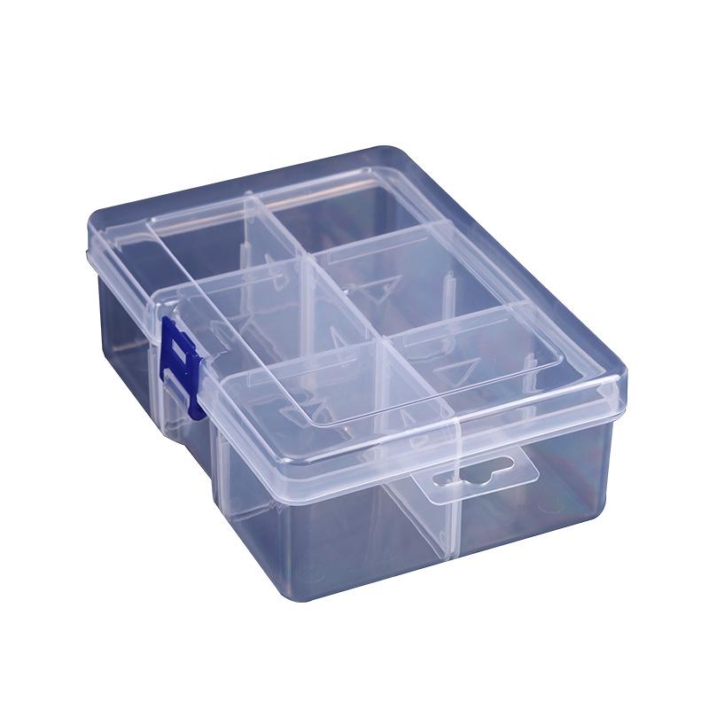 Large 6-Compartment Transparent Organizer for Fishing Gear, Jewelry, and Tools