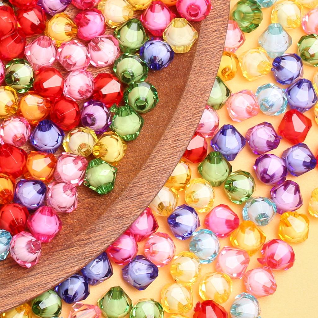 20/40Pcs 8/10mm Diamond Sharp Loose Beads DIY Crafts for Jewelry Making Necklace Bracelet Makingylic