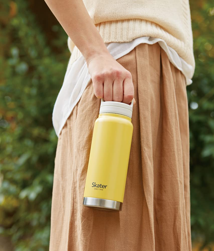 Stainless Steel Water Bottle with Screw Disney Winnie the Pooh Skater for Hot and Cold STSC5 Handle, Top, 500ml, Silhouette, Design, Insulated,