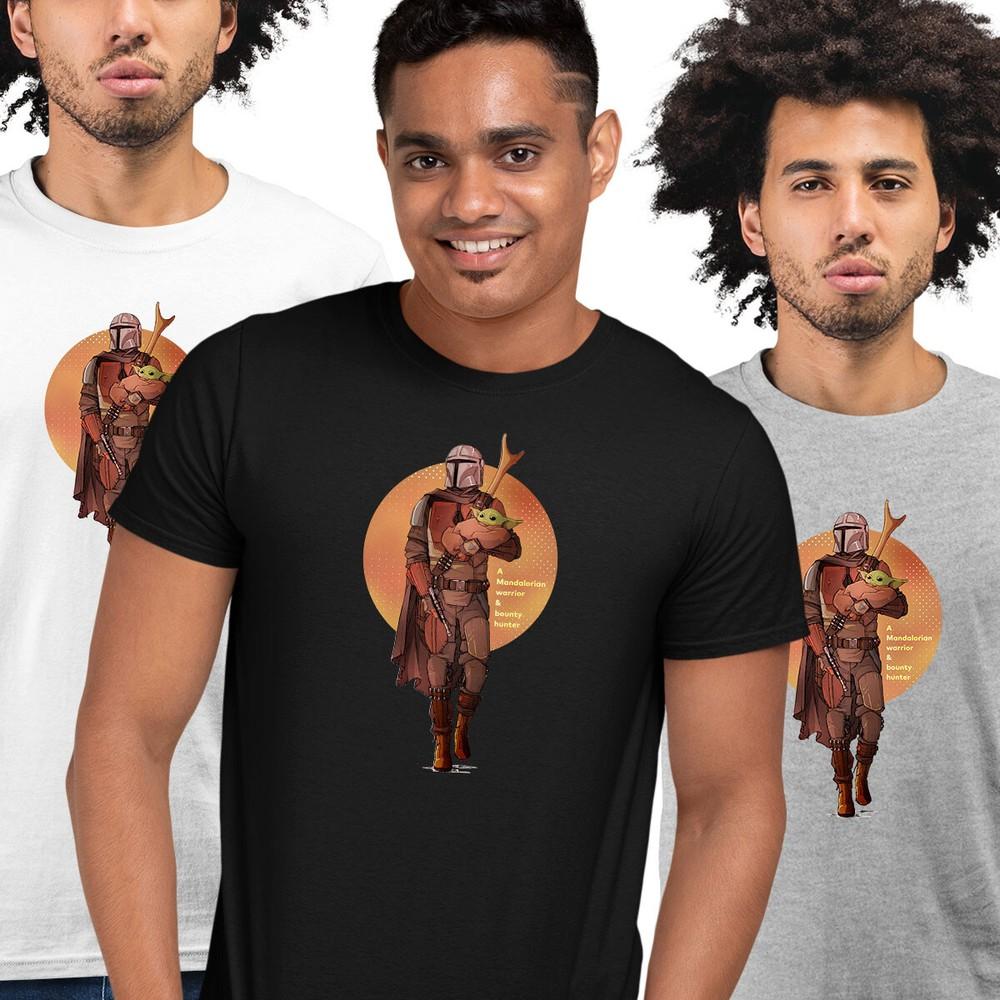 The Mando TShirt Star Fans Baby Yoda Funny Birthday Gift Men Tee Top L