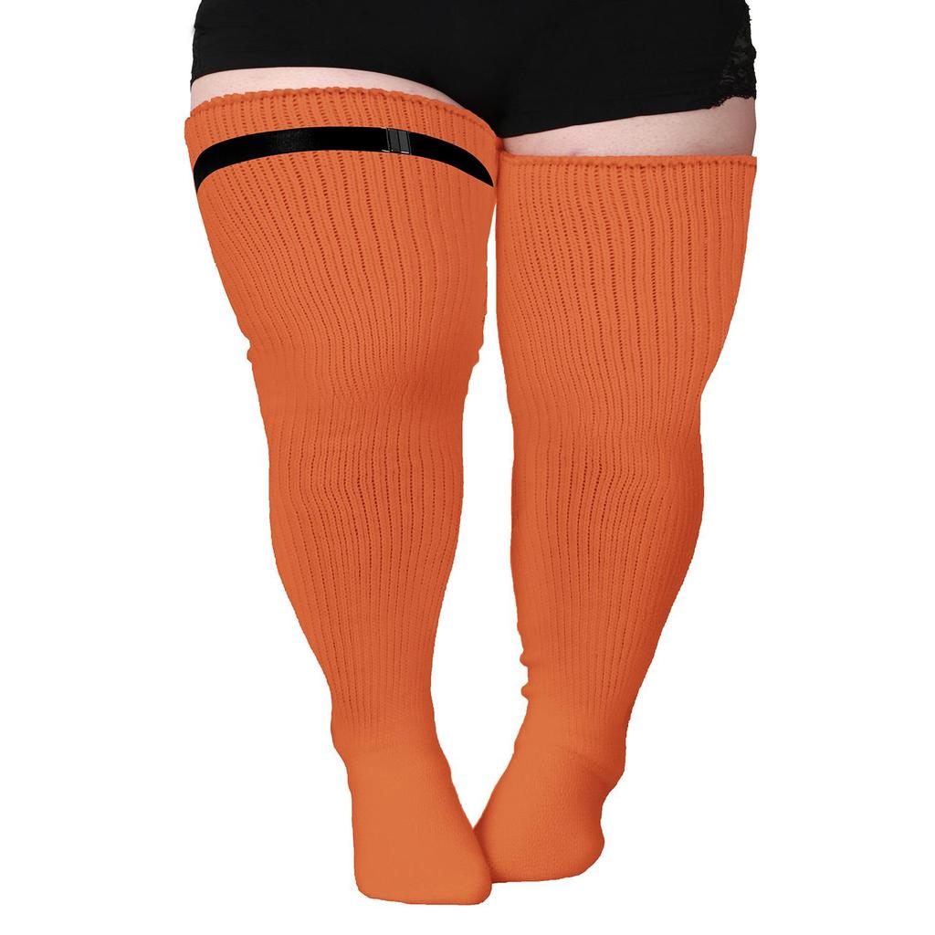 Plus Size Women's Compression Knee-High Socks - Extra Thick Over-the-Knee for Autumn/Winter