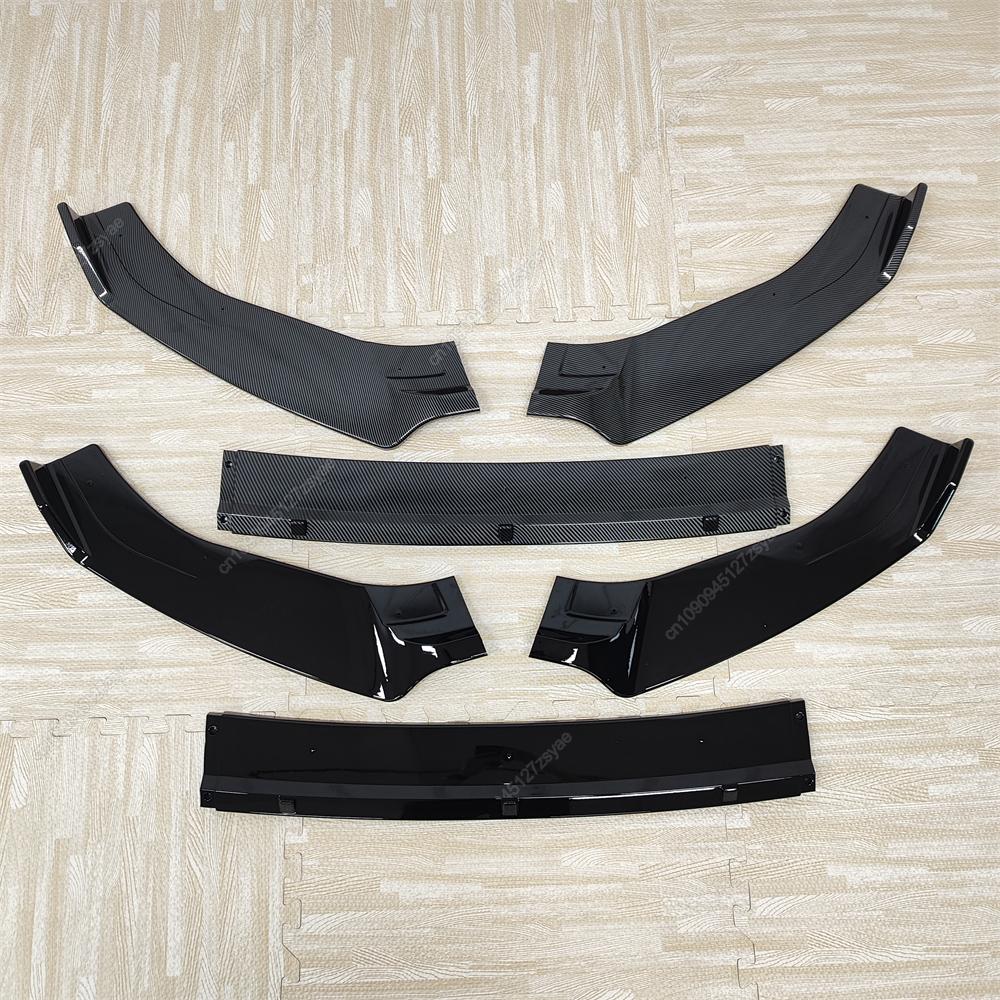 3Pcs Car Front Bumper Lip Spoiler Splitter Diffuser For Seat Leon MK3 S/S S/C S/T Cupra 2017-2020 LCI ABS Black Bodykits Tuning