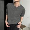 INCERUN Autumn Spring Men O-neck Long Sleeve Texture Casual Pullover T-shirts Tops