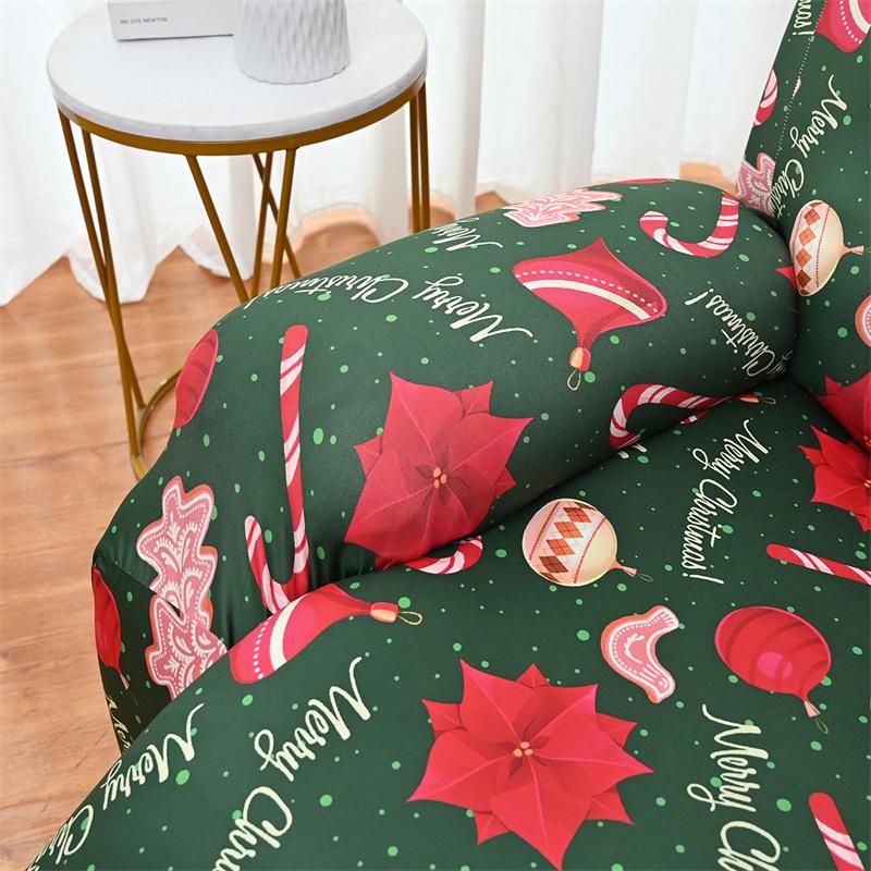 Christmas Gift Recliner Sofa Cover Non Slip Armchair Covers Stretch Spandex Lazy Boy Chair Slipcovers Xmas Decor