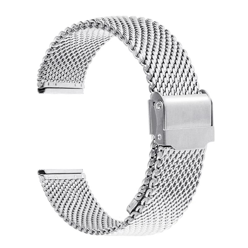 

1.0mm 0.6mm Milanese Mesh Bracelet for Seiko Smartwatch Stainless Steel Wristband for Rolex Universal Double Safety Buckle Strap 18mm