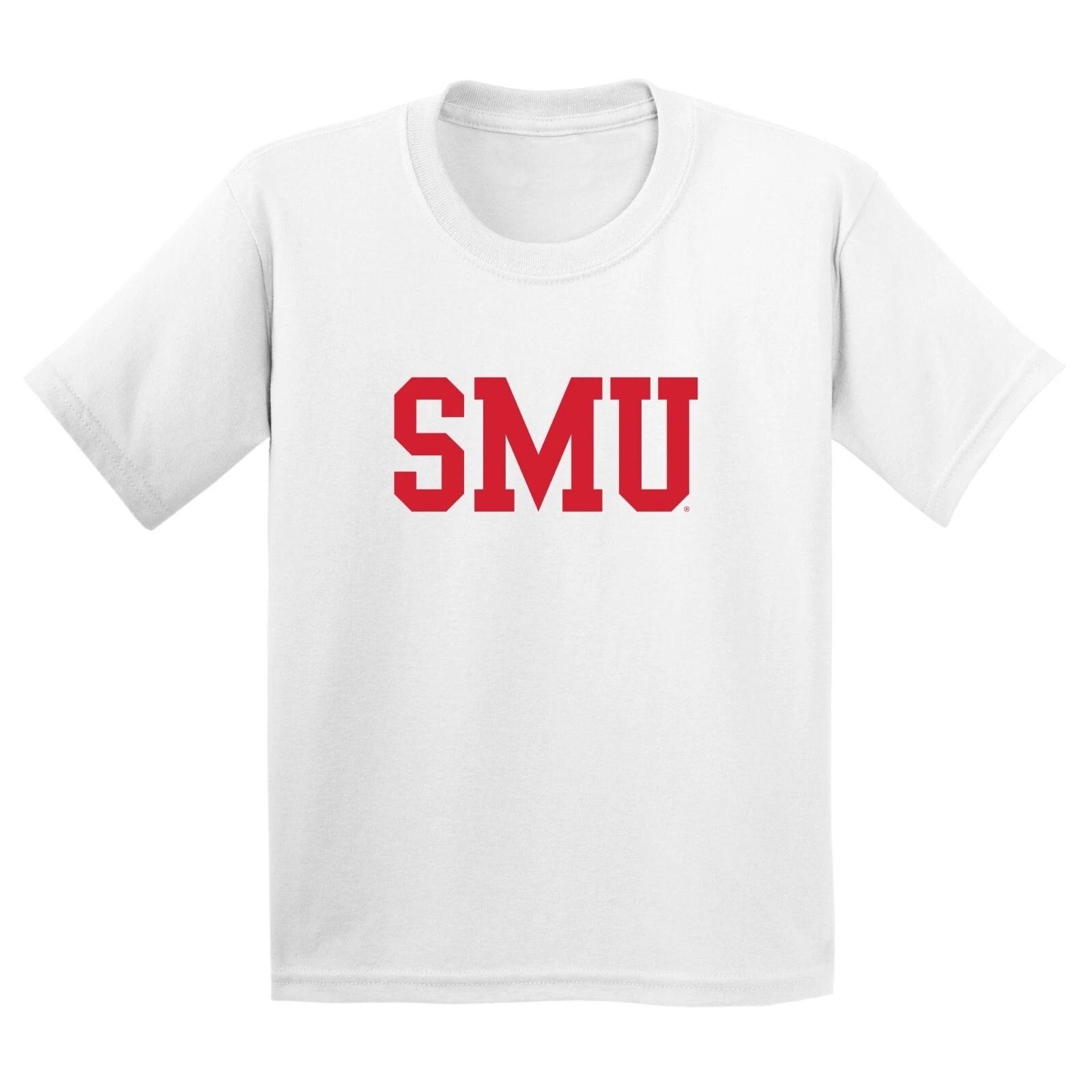 Southern Methodist University Mustangs Basic Block Youth T-Shirt - White 4XL