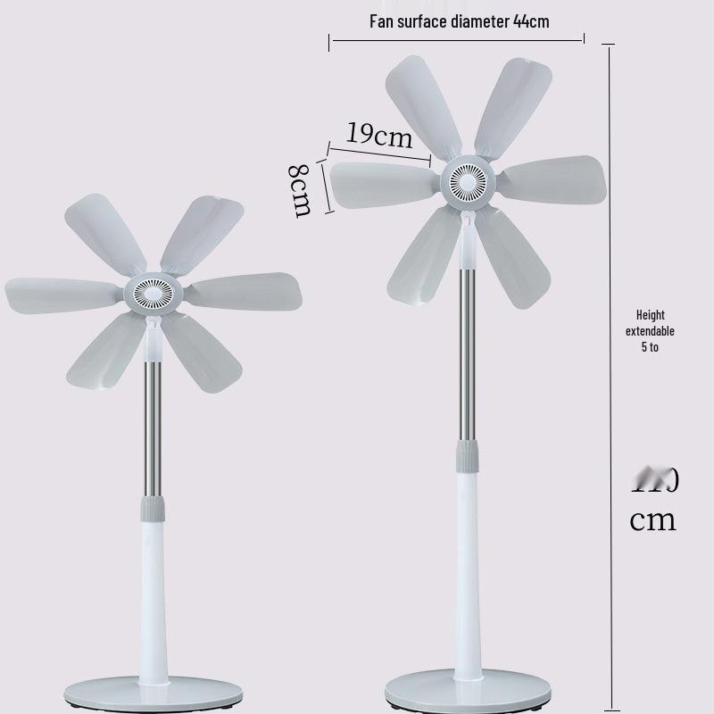 Quiet Mini Five-Blade Floor Fan for Home, Dorm, and Office